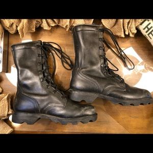 Youth Black Combat Boots